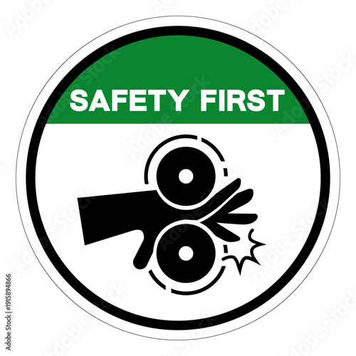 Safety First Pich Point Symbol Sign ,Vector Illustration, Isolate On White Background Label. EPS10