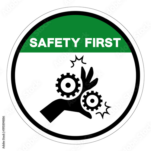 Safety First Pich point Symbol Sign ,Vector Illustration, Isolate On White Background Label. EPS10