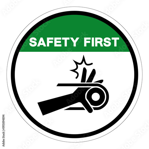 Safety First Pich point Symbol Sign ,Vector Illustration, Isolate On White Background Label. EPS10