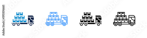 Cargo Multiple Style Icon Set Collection 
