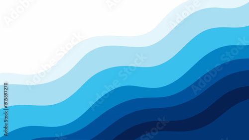 Abstract waves in varying shades of blue create a calming background