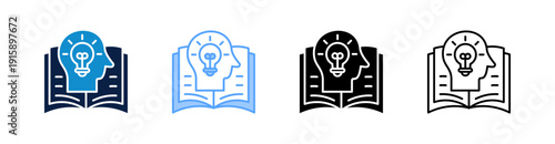 Knowledge Multiple Style Icon Set Collection 