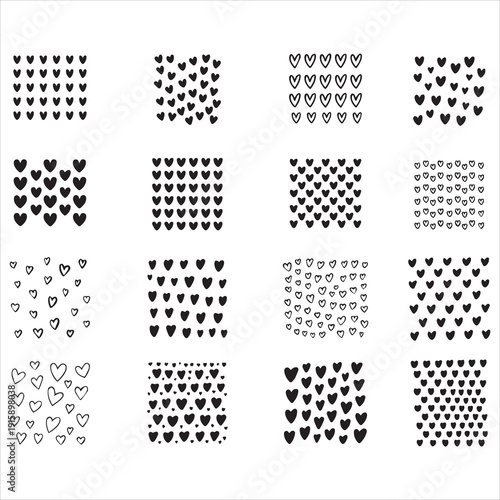 Hearts Seamless Pattern SVG Bundle 