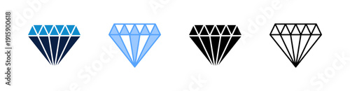 Diamond Multiple Style Icon Set Collection 