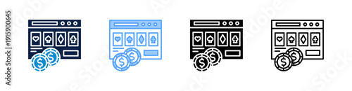 Online Betting Multiple Style Icon Set Collection 