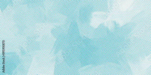 Dots halftone white and blue color pattern gradient grunge texture background. Dots pop art comics sport style vector illustration. vector grunge and dot