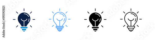 Lamp Multiple Style Icon Set Collection 