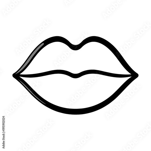Lips Icon Vector Graphic Design Element