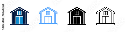 House Multiple Style Icon Set Collection 