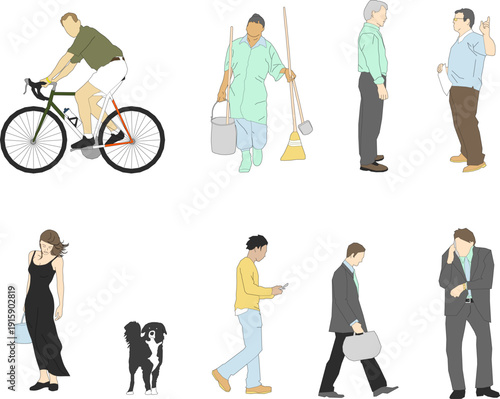 Universal Collection of Casual Human Personas for Infographics and Design Projects Focusing on Diversity and Realistic Daily Interactions