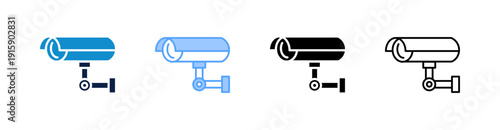 Security Camera Multiple Style Icon Set Collection 