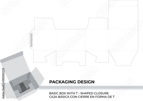 CAJA BÁSICA CON CIERRE EN FORMA DE T