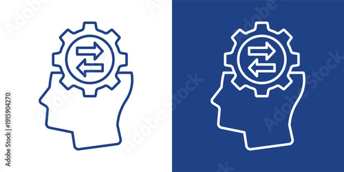 Behavior  Blue And White Icon Style Collection