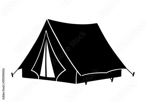 cartoon tent camping