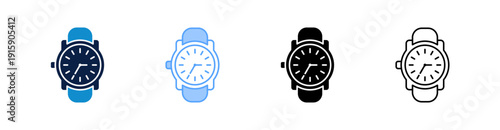 Watch Multiple Style Icon Set Collection 