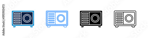 Bluetooth Speaker Multiple Style Icon Set Collection 