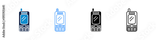Antique Phone Multiple Style Icon Set Collection 