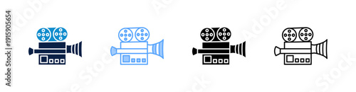 Movie Vintage Multiple Style Icon Set Collection 