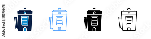 Dispenser Multiple Style Icon Set Collection 