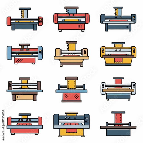 Collection of Industrial Cutting Machines and Plotters.
