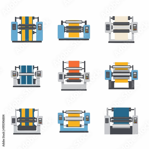 Collection of Industrial Textile Weaving Machines.