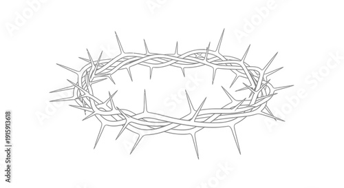Crown of Thorns Illustration - Symbol of Sacrifice and Redemption