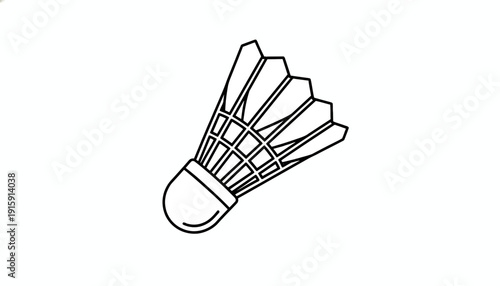 Badminton Shuttlecock Icon Vector Illustration