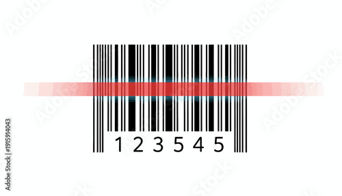 Barcode Scan with Red Laser Light