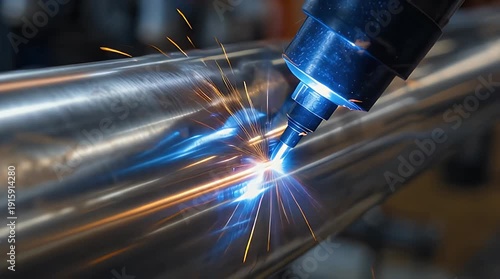 Wallpaper Mural Macro Detail of Freshly Welded Metal Joint with Heat Tint Video. Torontodigital.ca