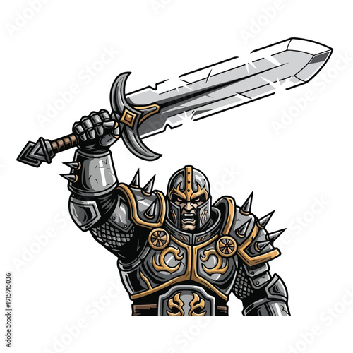 Armored Warrior with Large Sword