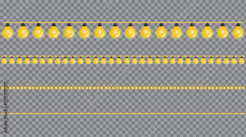 Illustration of yellow dotted lines for design elements