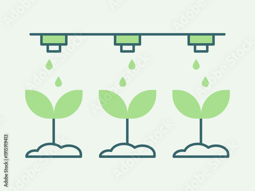 Irrigation icon. Agriculture icon design. Simple filled and outline icon. Vector icon.