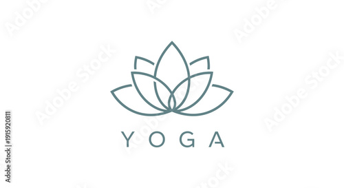 Minimalist Lotus Flower Logo for Yoga and Wellness