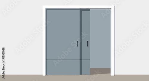 Modern Sliding Door System with Minimalist Design