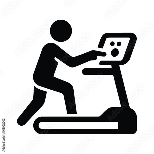 man running on a treadmill icon