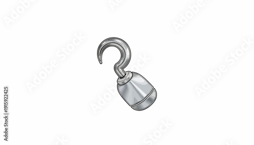 Pirate Hook Hand Replacement, Metal Prosthetic Limb, Nautical Accessory