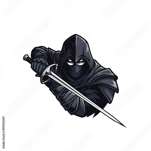 Dark Assassin Warrior with Sword