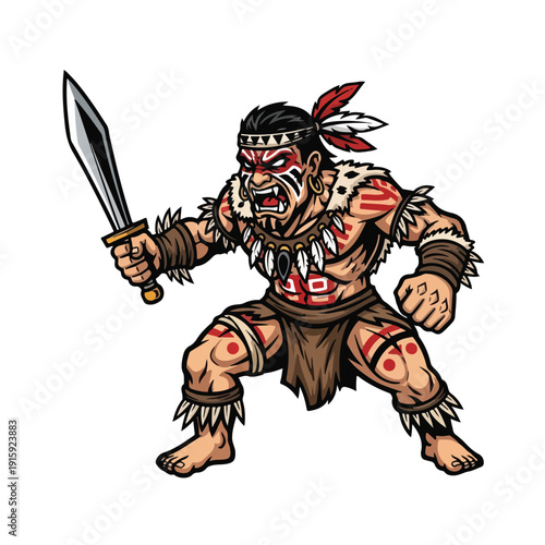 Caveman Warrior with Sword