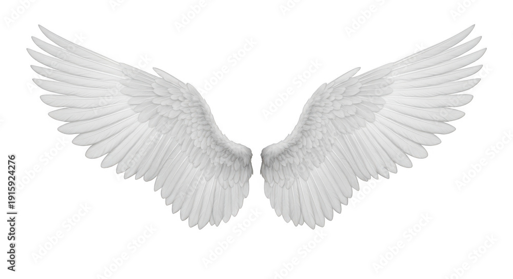 Obraz premium Majestic Angelic Wings with Soft Feathers Symbolizing Purity and Freedom
