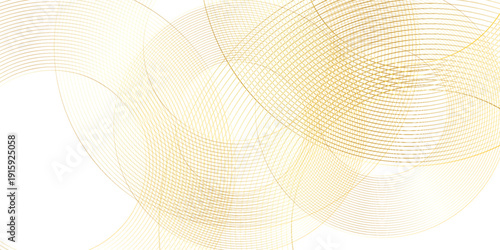 Abstract Golden Swirls and Lines on a Light Background.