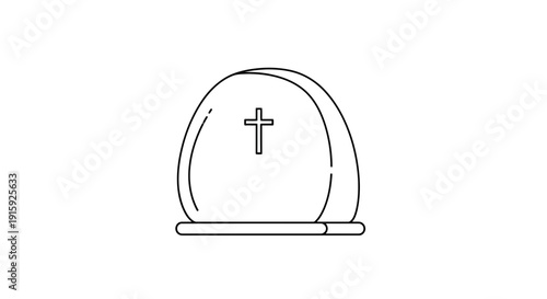 Christian Mitre Hat Icon, Religious Symbol, Clergy Headwear, Vector Illustration