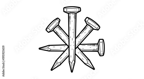 Christian Symbol of the Nails of the Crucifixion, Religious Symbol, Cross Symbol, Faith, Christianity