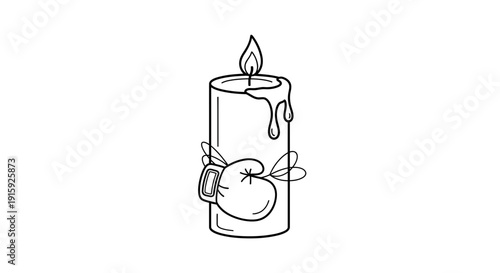 Boxing Glove Candle Symbolizing Fight for Life, Resilience, and Hope