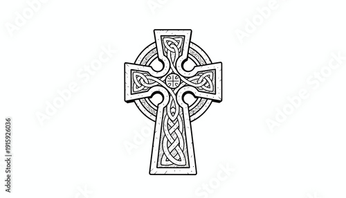 Celtic Cross Knotwork Tattoo Design - Ancient Irish Symbol