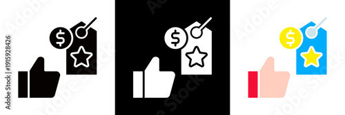 Brand Equity Icon Set Glyph vector Illustration 