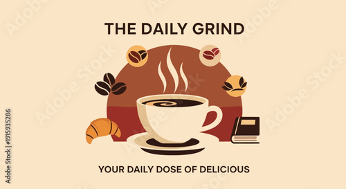Embrace the warmth and aroma of freshly brewed coffee, a comforting croissant, and a quiet moment to begin your productive day's journey