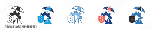 Comprehensive financial security and asset protection concept illustrating risk management, insurance, and investment safety measures for businesses and individuals