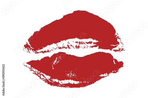 Lipstick kiss mark Romantic lip print Imprint of lips kiss Sexy lips makeup Female mouth Love symbol Design element for beauty fashion poster Valentines Day wedding