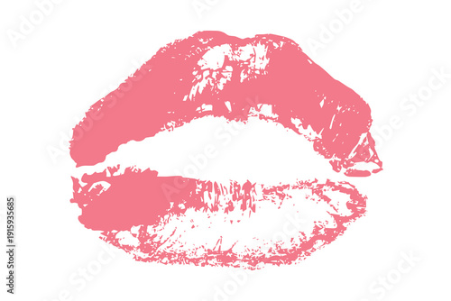 Lipstick kiss mark Romantic lip print Imprint of lips kiss Sexy lips makeup Female mouth Love symbol Design element for beauty fashion poster Valentines Day wedding