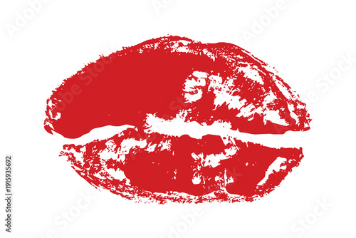 Lipstick kiss mark Romantic lip print Imprint of lips kiss Sexy lips makeup Female mouth Love symbol Design element for beauty fashion poster Valentines Day wedding